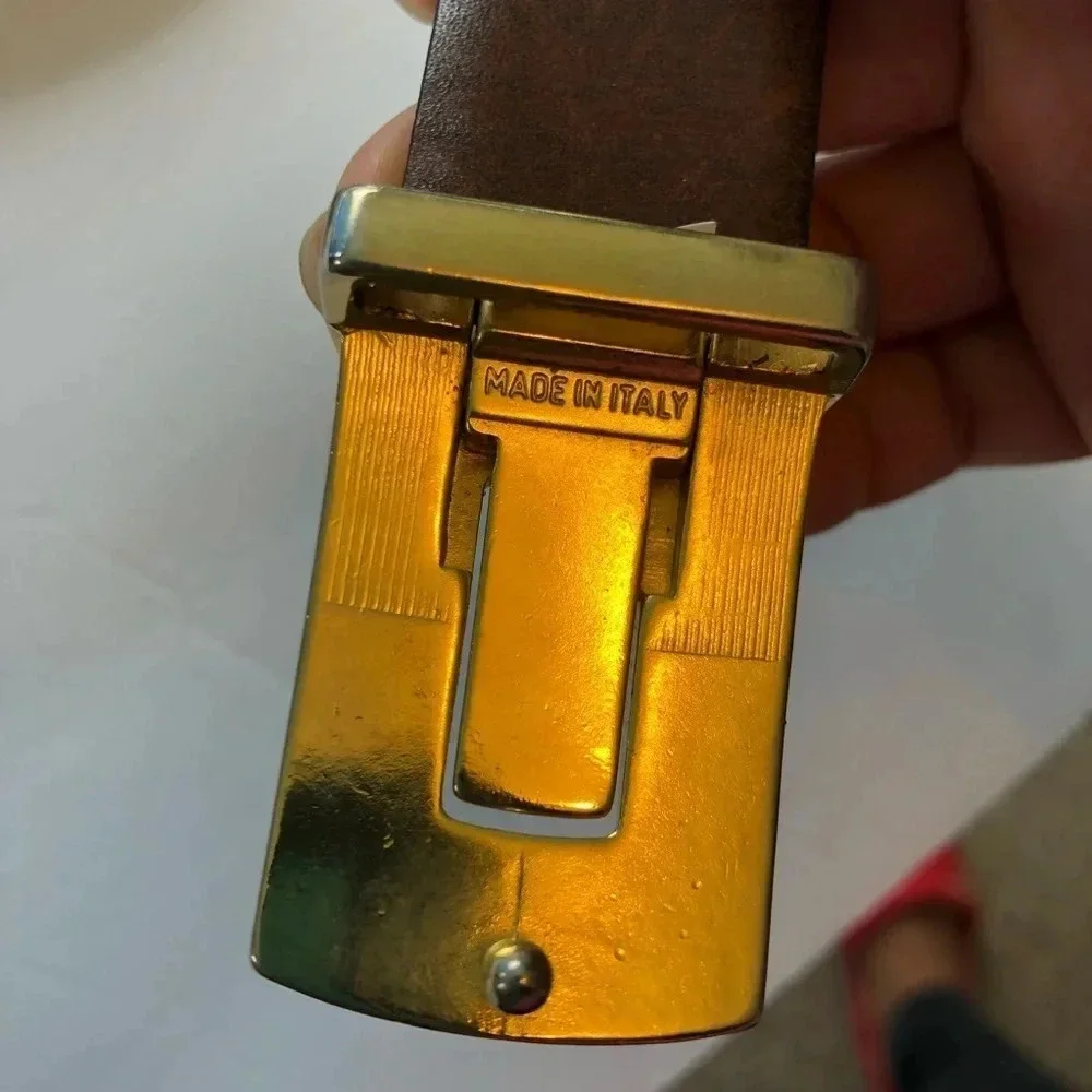 John Henry Vintage Men Leather Made in Italy/USA Belt